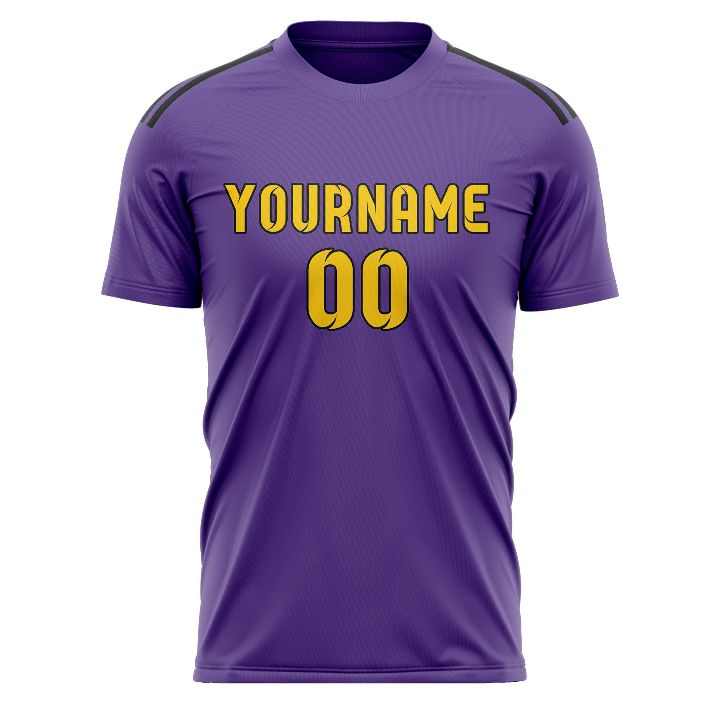 Custom Light Purple Gold Soccer Jersey