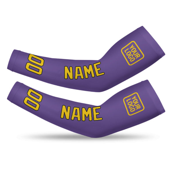 Custom Light Purple Gold Arm Sleeve