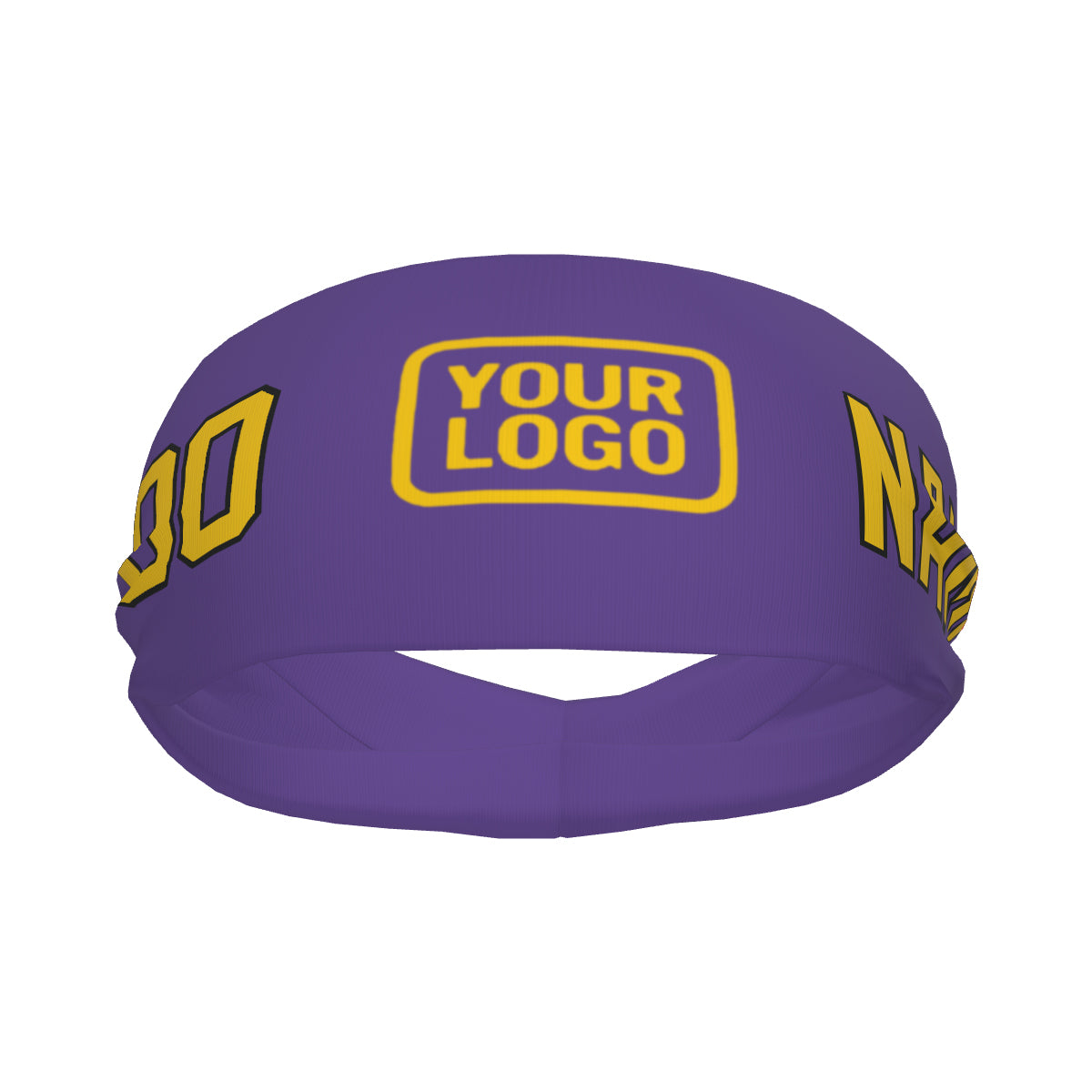 Custom Light Purple Gold Sports headband