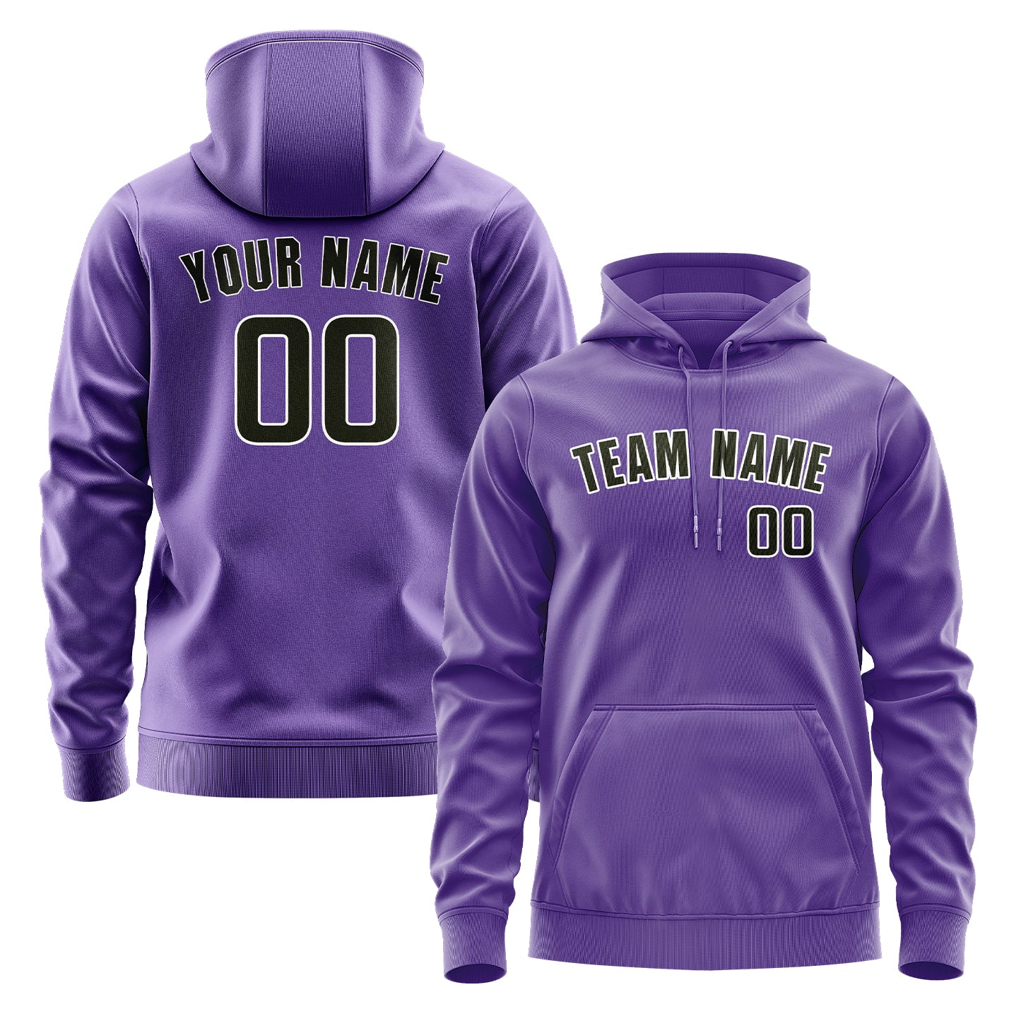 Custom Light Purple Olive Hoodie