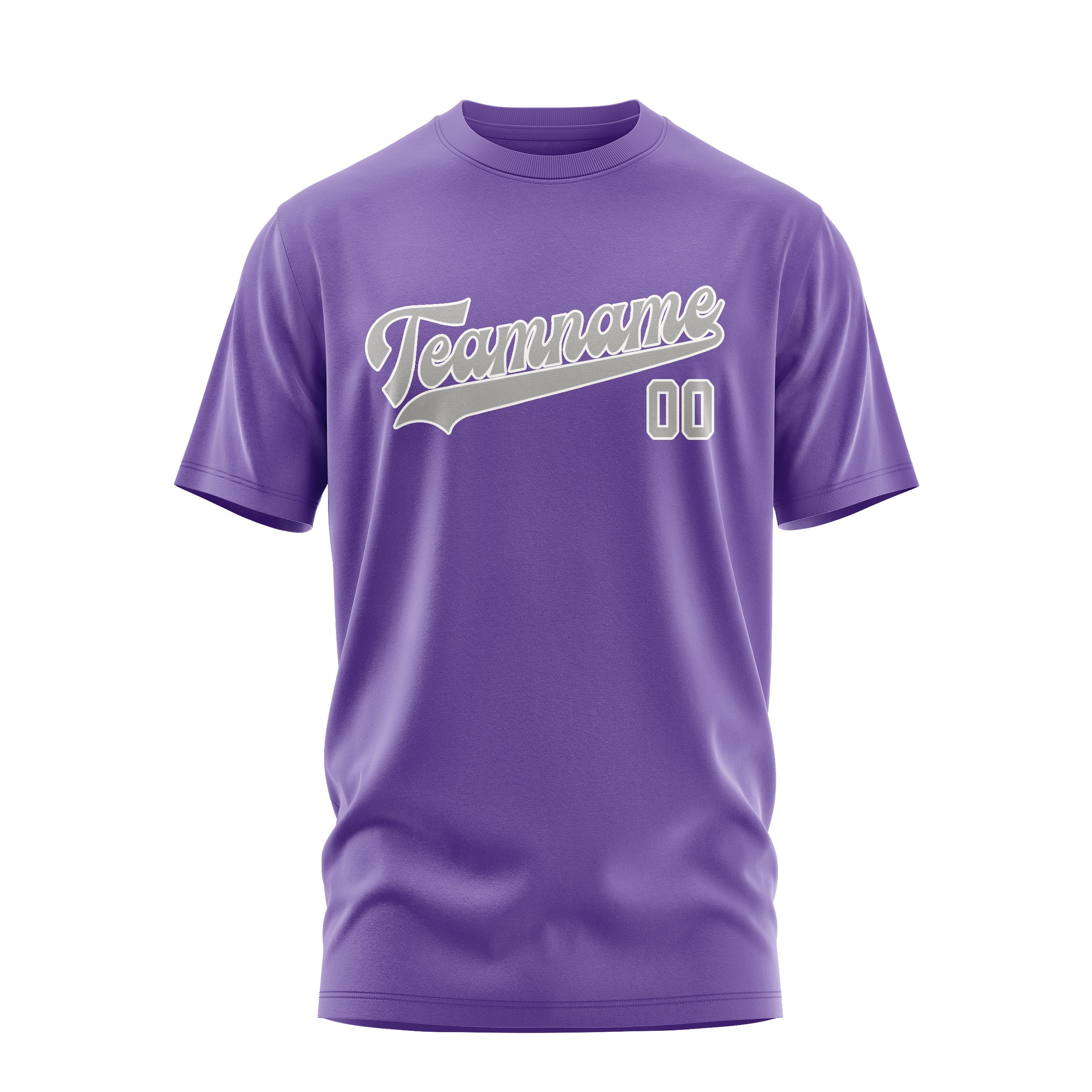 Custom Light Purple Gray T-Shirt