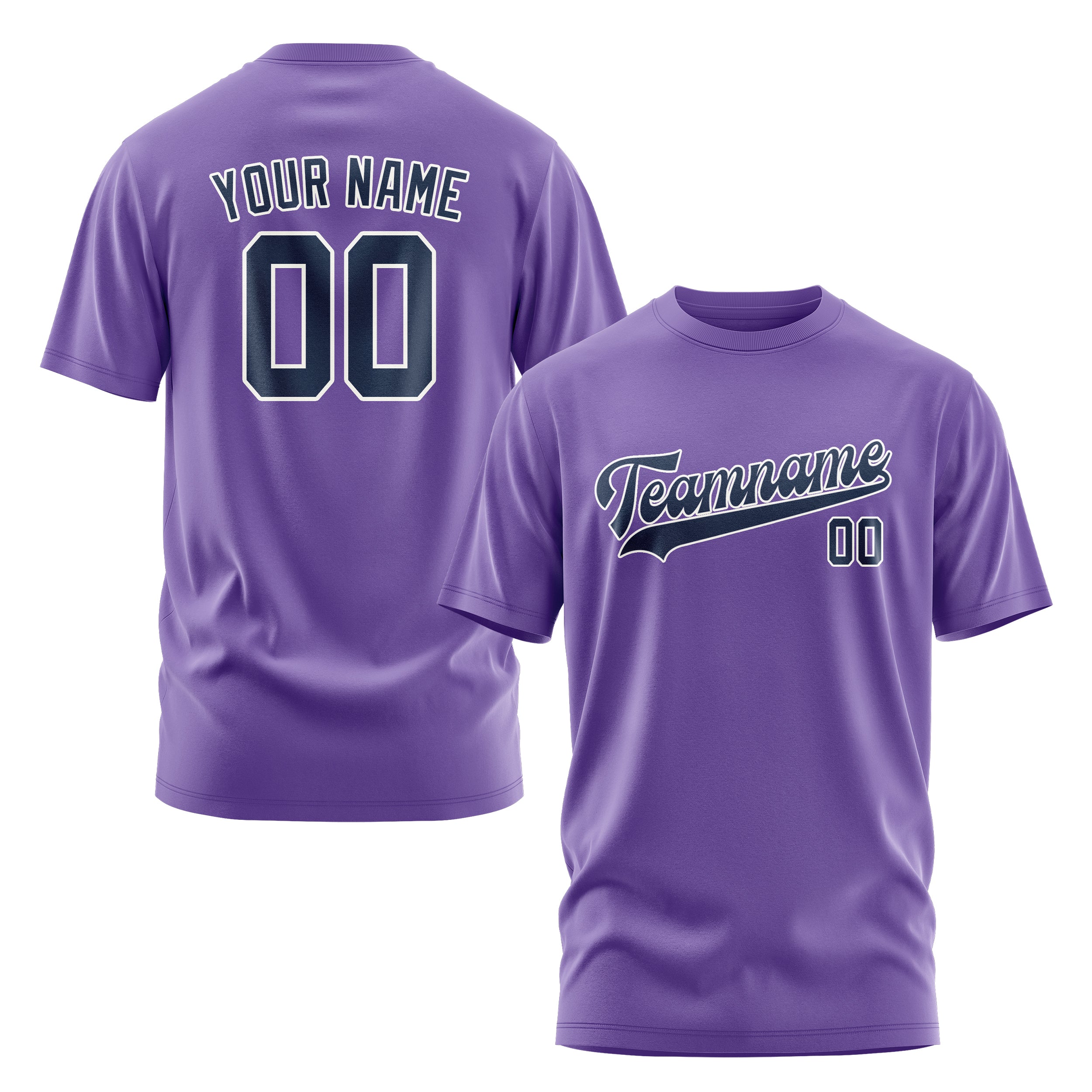 Custom Light Purple Blue T-Shirt