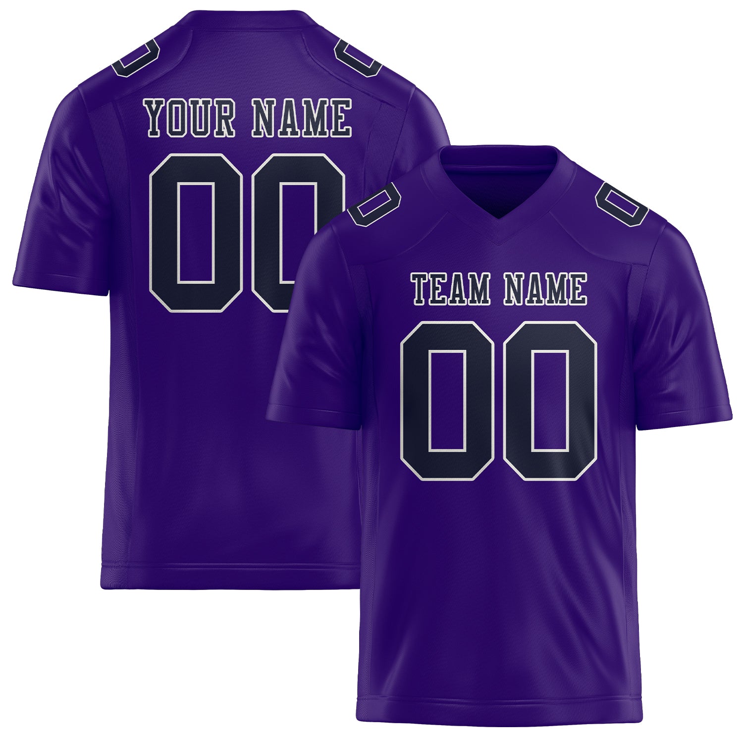 Custom Light Purple Navy Football Jersey