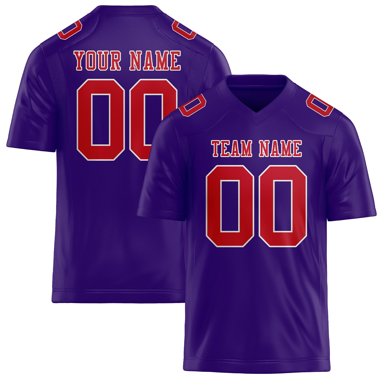Custom Light Purple Red Football Jersey