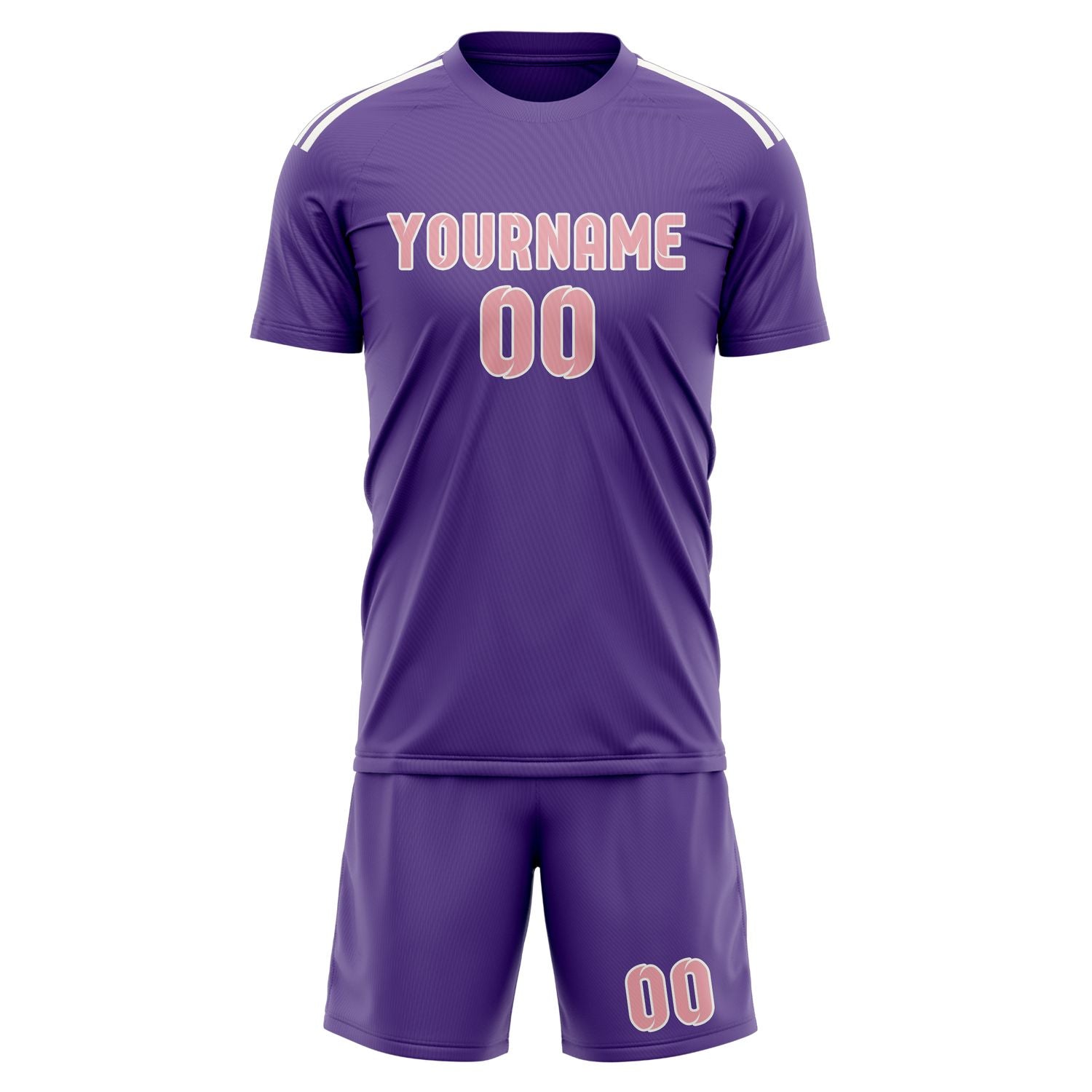 Custom Light Purple Light Pink Soccer Set