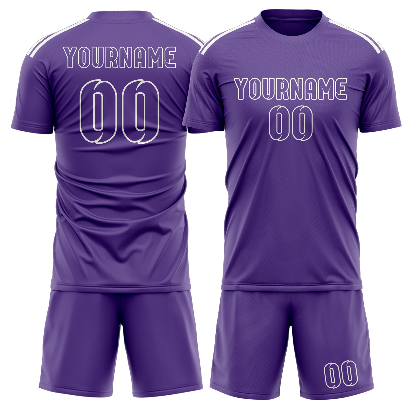 Custom Light Purple Light Purple Soccer Set