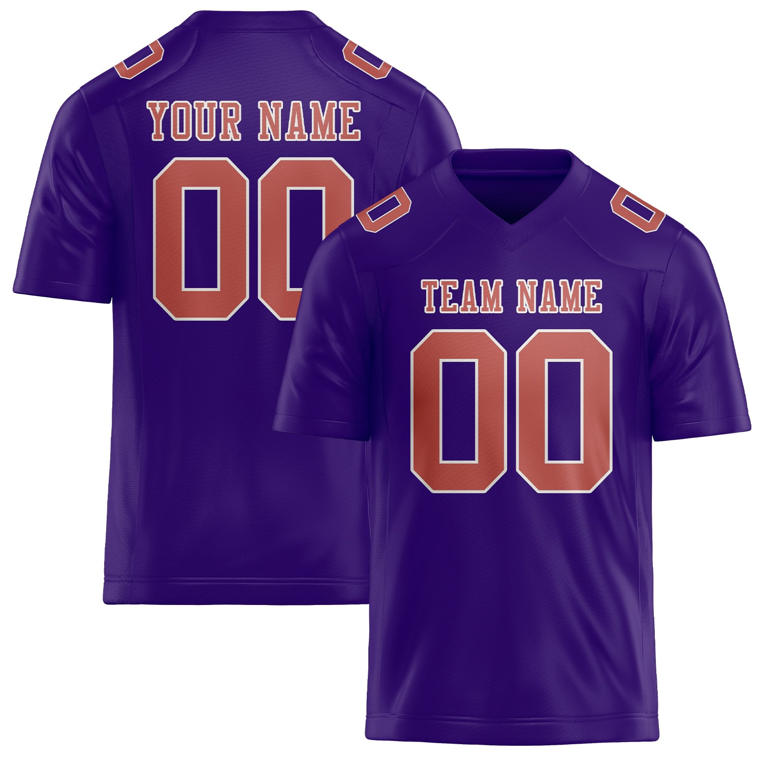 Custom Light Purple Copper Rose Football Jersey