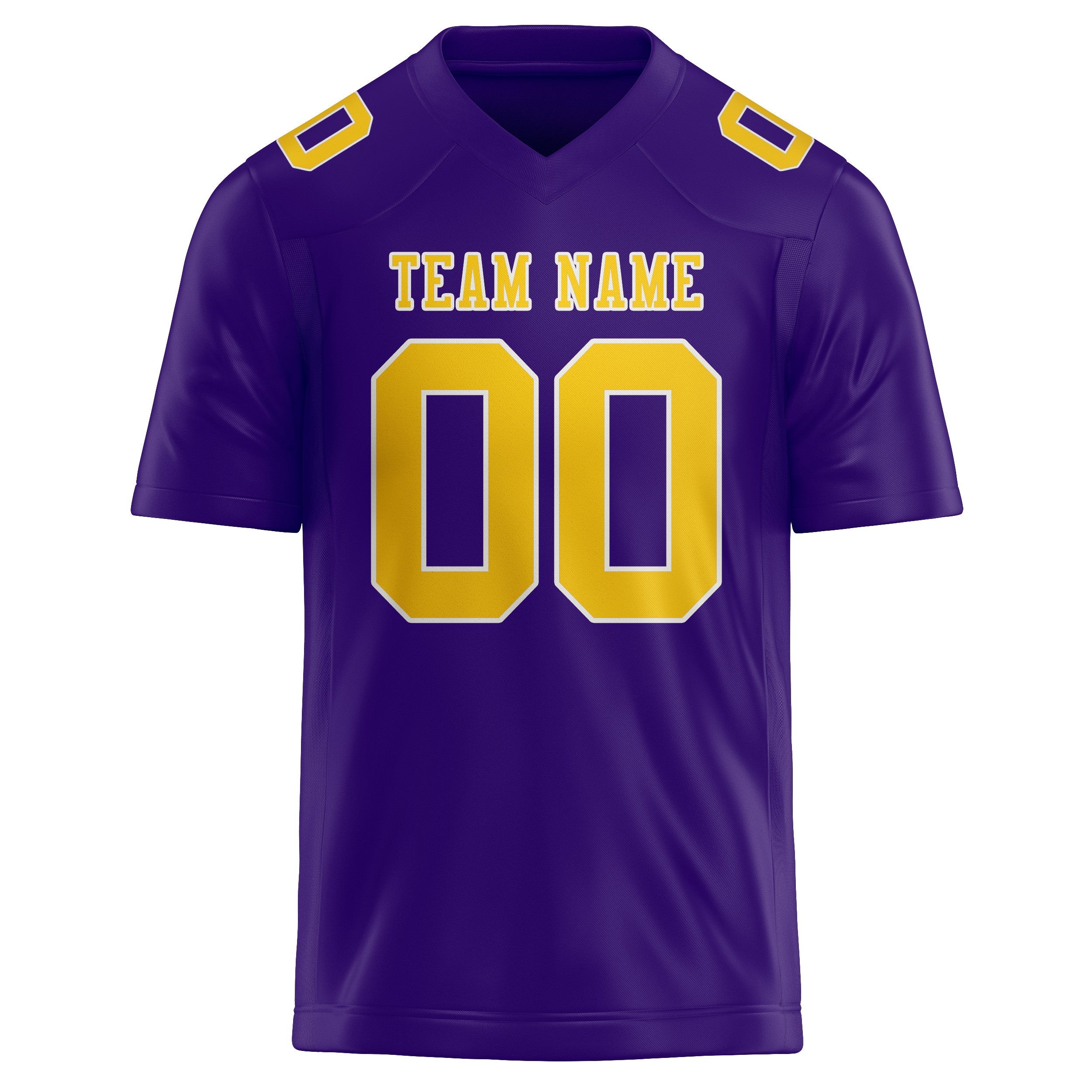 Custom Light Purple Gold Football Jersey