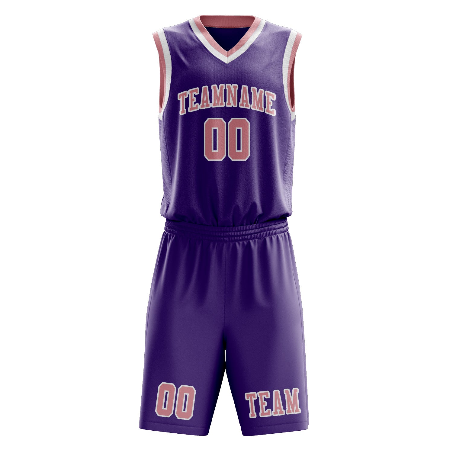 Custom Light Purple Light Pink Basketball Set
