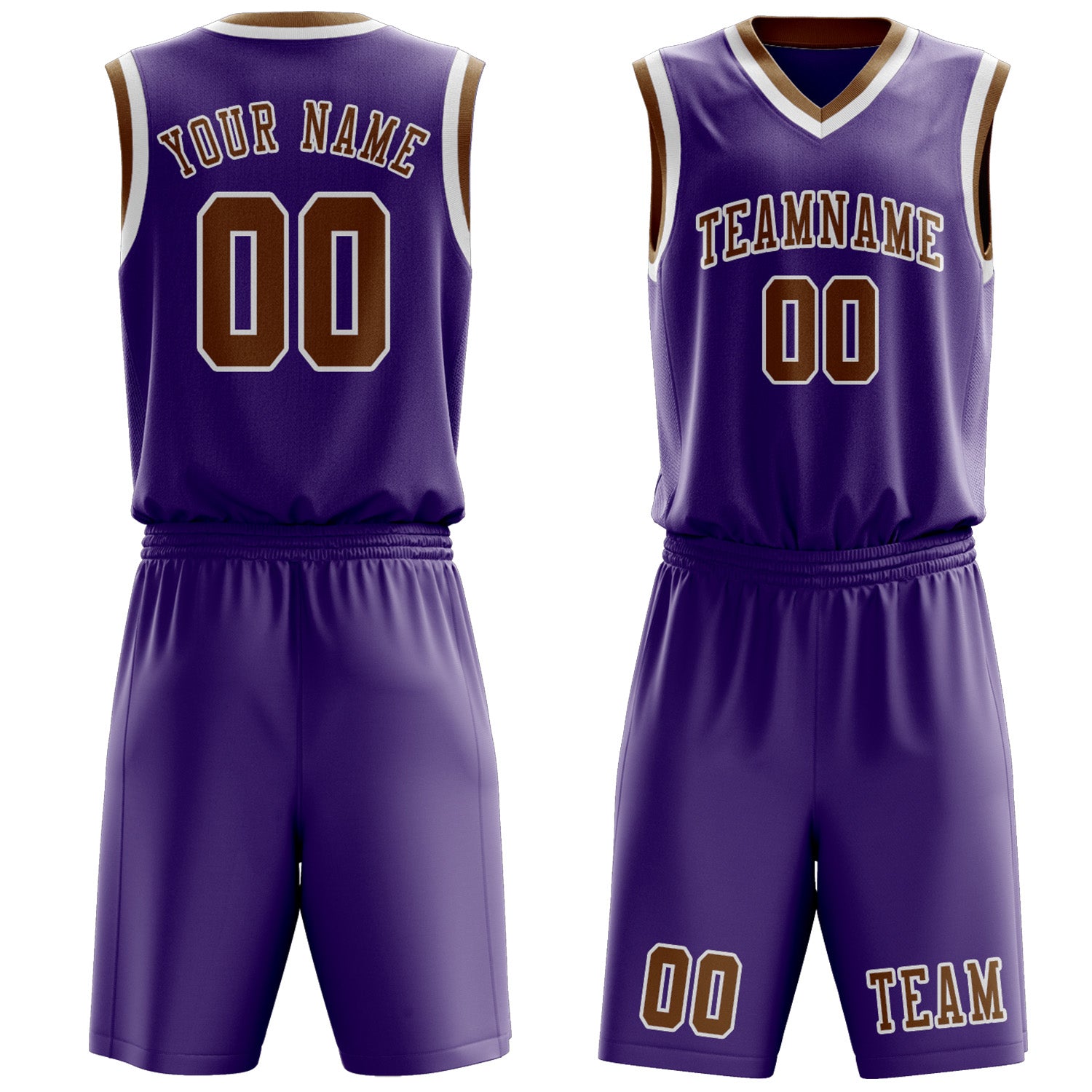 Custom Light Purple Khaki Basketball Set