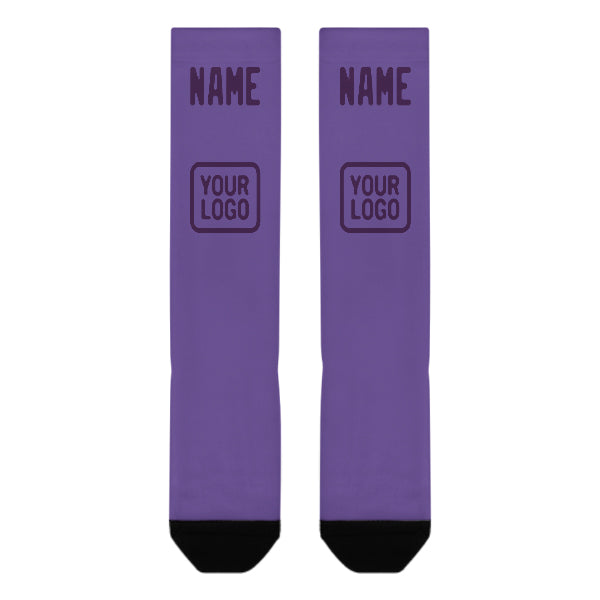 Custom Light Purple Purple Knee-High Sock