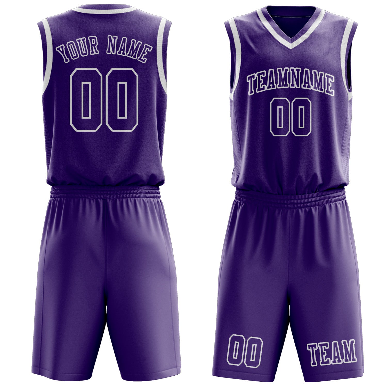 Custom Light Purple Light Purple Basketball Set