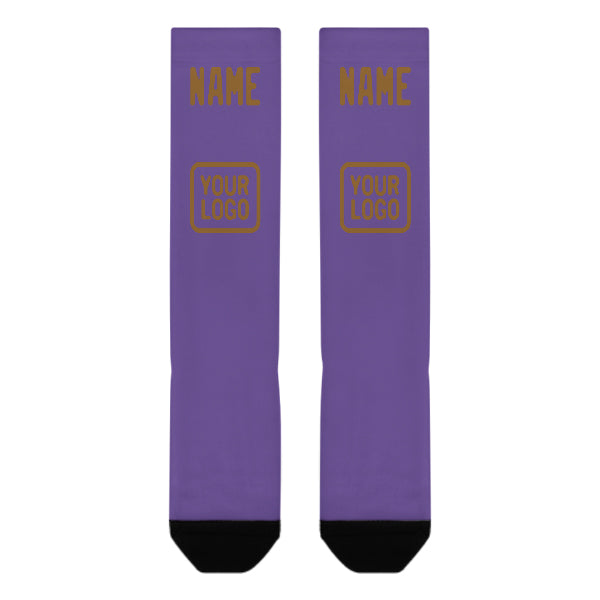 Custom Light Purple Khaki Knee-High Sock