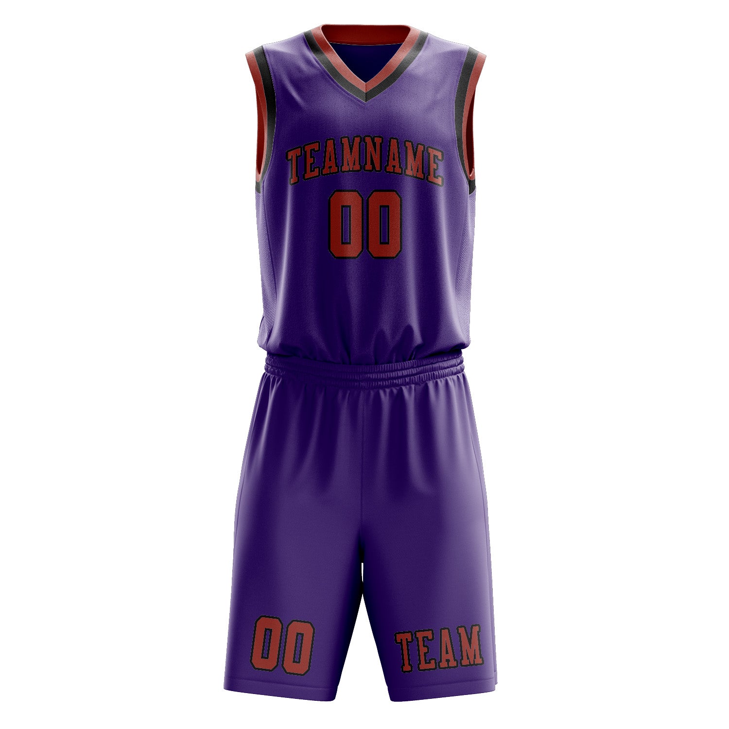 Custom Light Purple Copper Rose Basketball Set