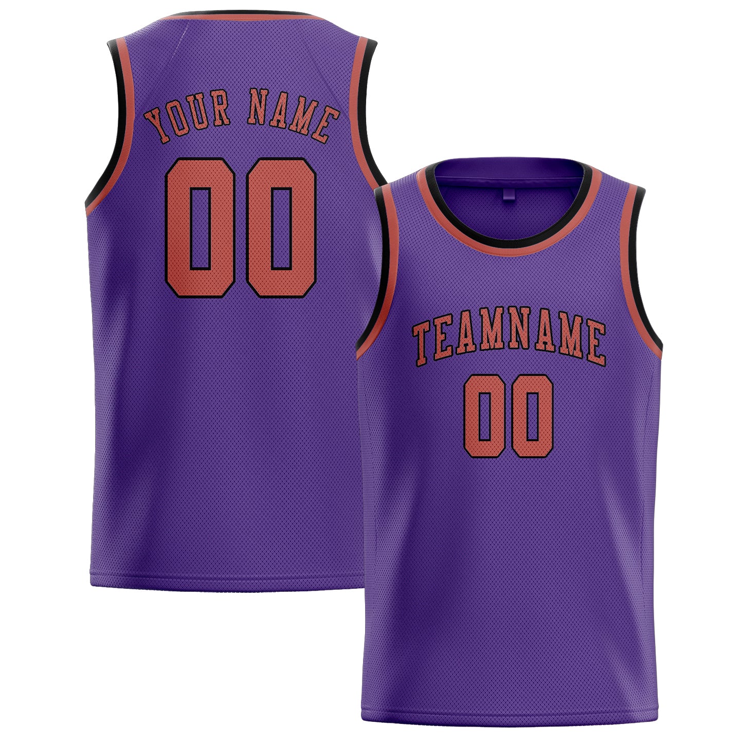 Custom Light Purple Copper Rose Basketball Jersey