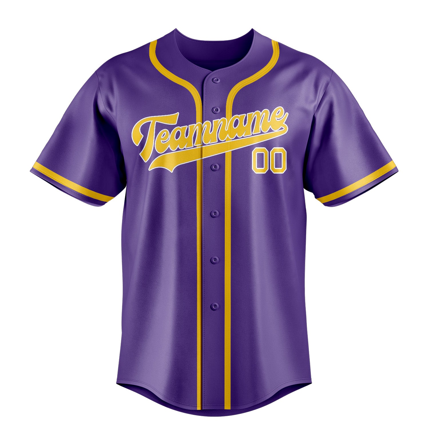 Custom Light Purple Gold Baseball Jersey