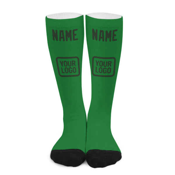 Custom Emerald Green Dark Green Knee-High Sock