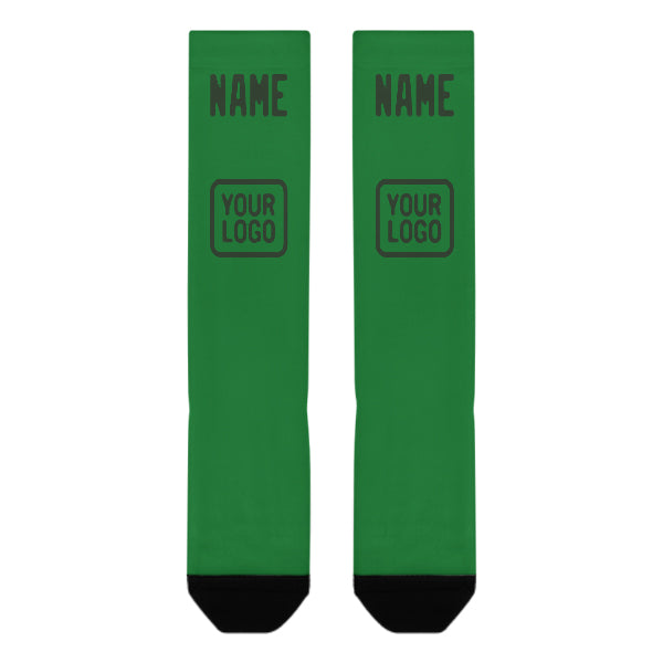 Custom Emerald Green Dark Green Knee-High Sock