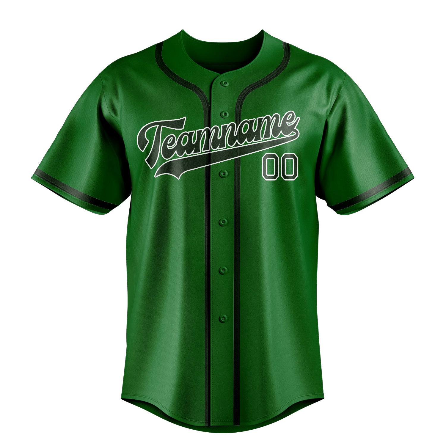 Custom Emerald Green Dark Green Baseball Jersey