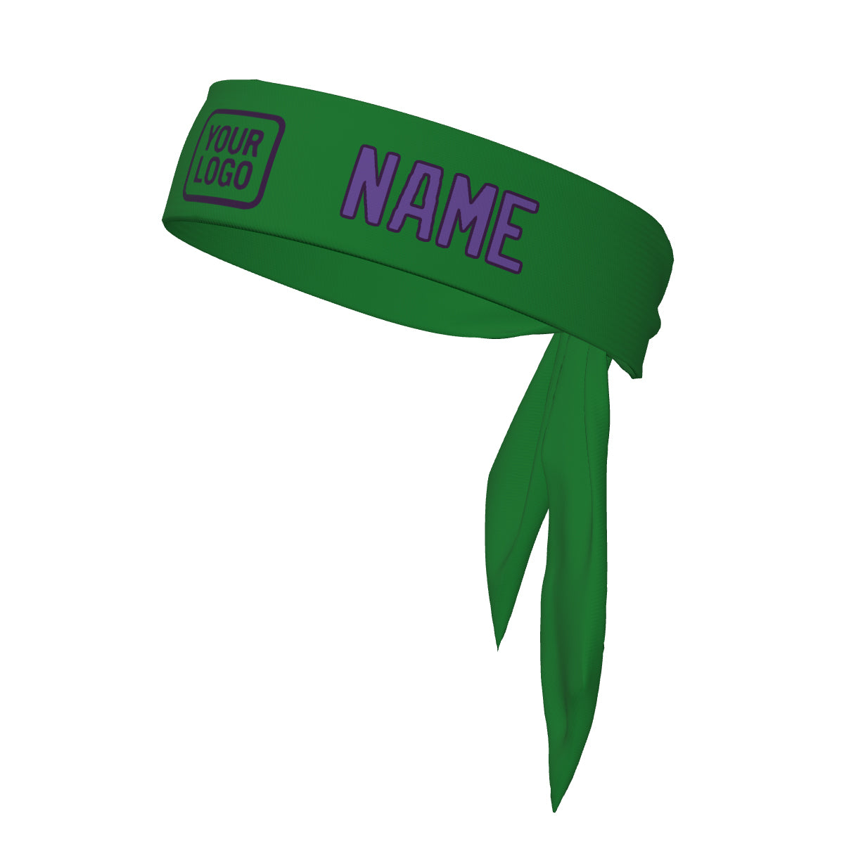 Custom Emerald Green Light Purple Headband