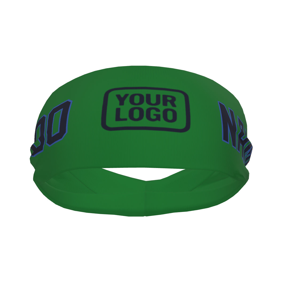 Custom Emerald Green Navy Sports headband