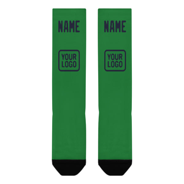 Custom Emerald Green Navy Knee-High Sock
