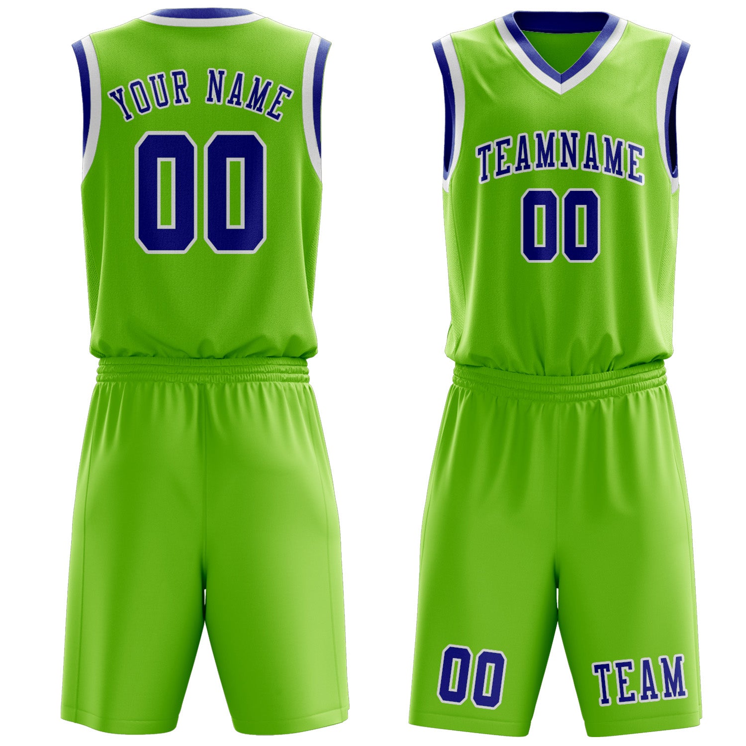 Custom Emerald Green Sky Blue Basketball Set