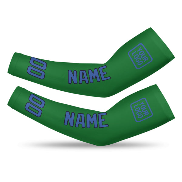 Custom Emerald Green Sky Blue Arm Sleeve