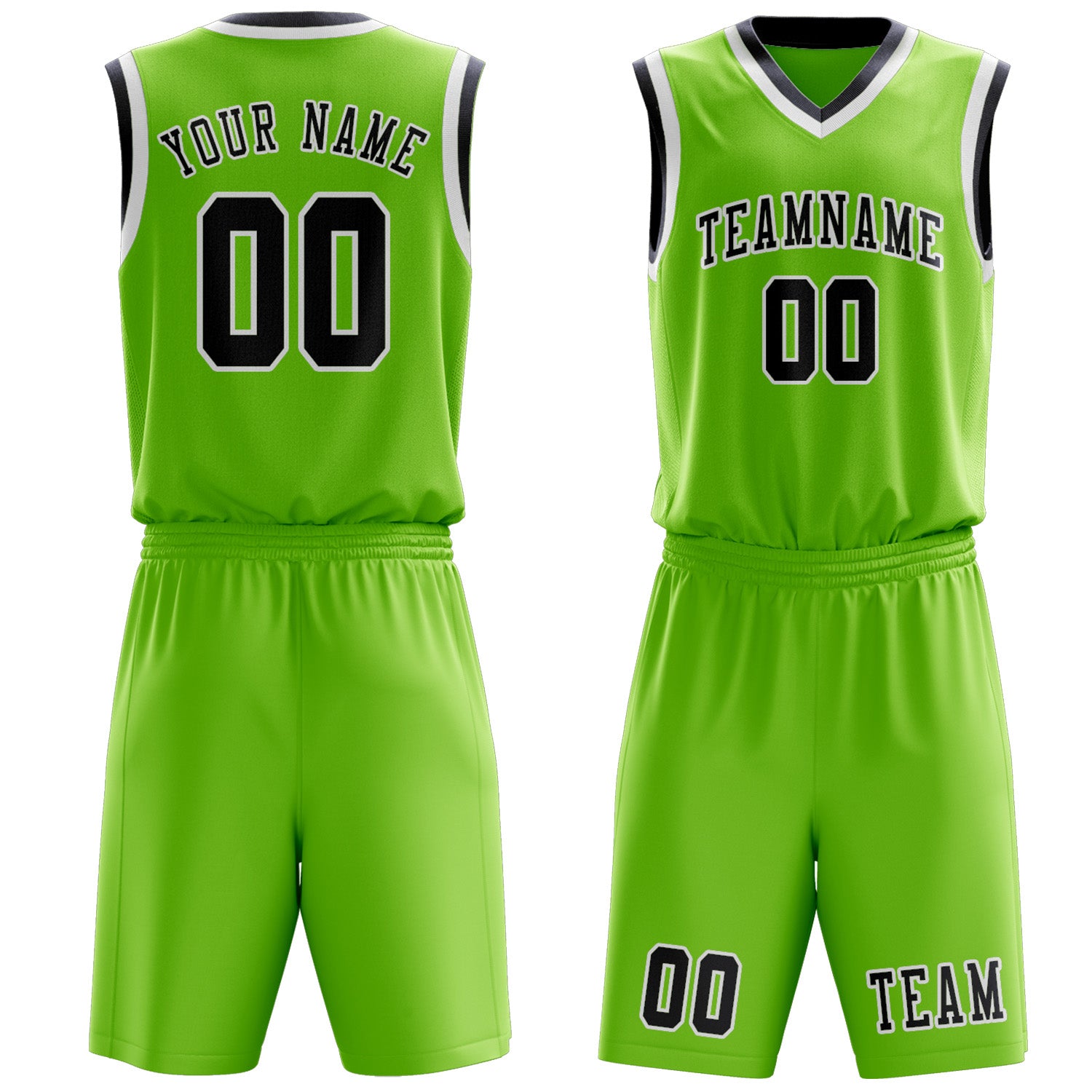 Custom Emerald Green Navy Basketball Set