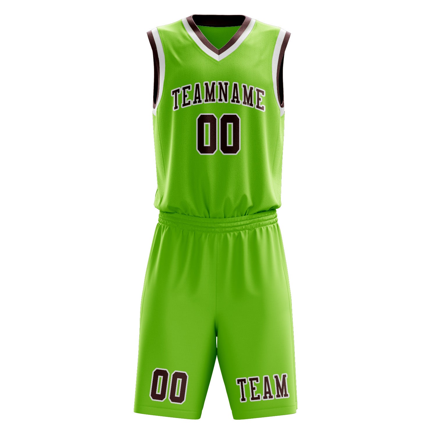Custom Emerald Green Crimson Red Basketball Set