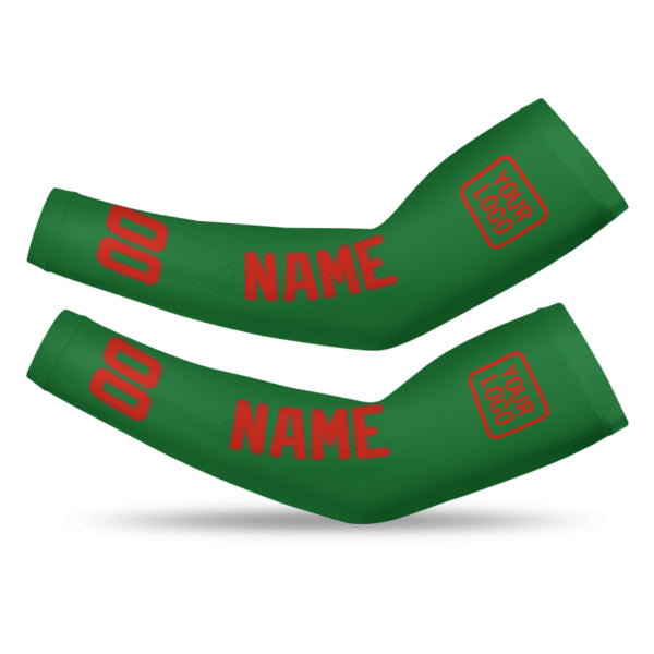 Custom Emerald Green Orange Red Arm Sleeve