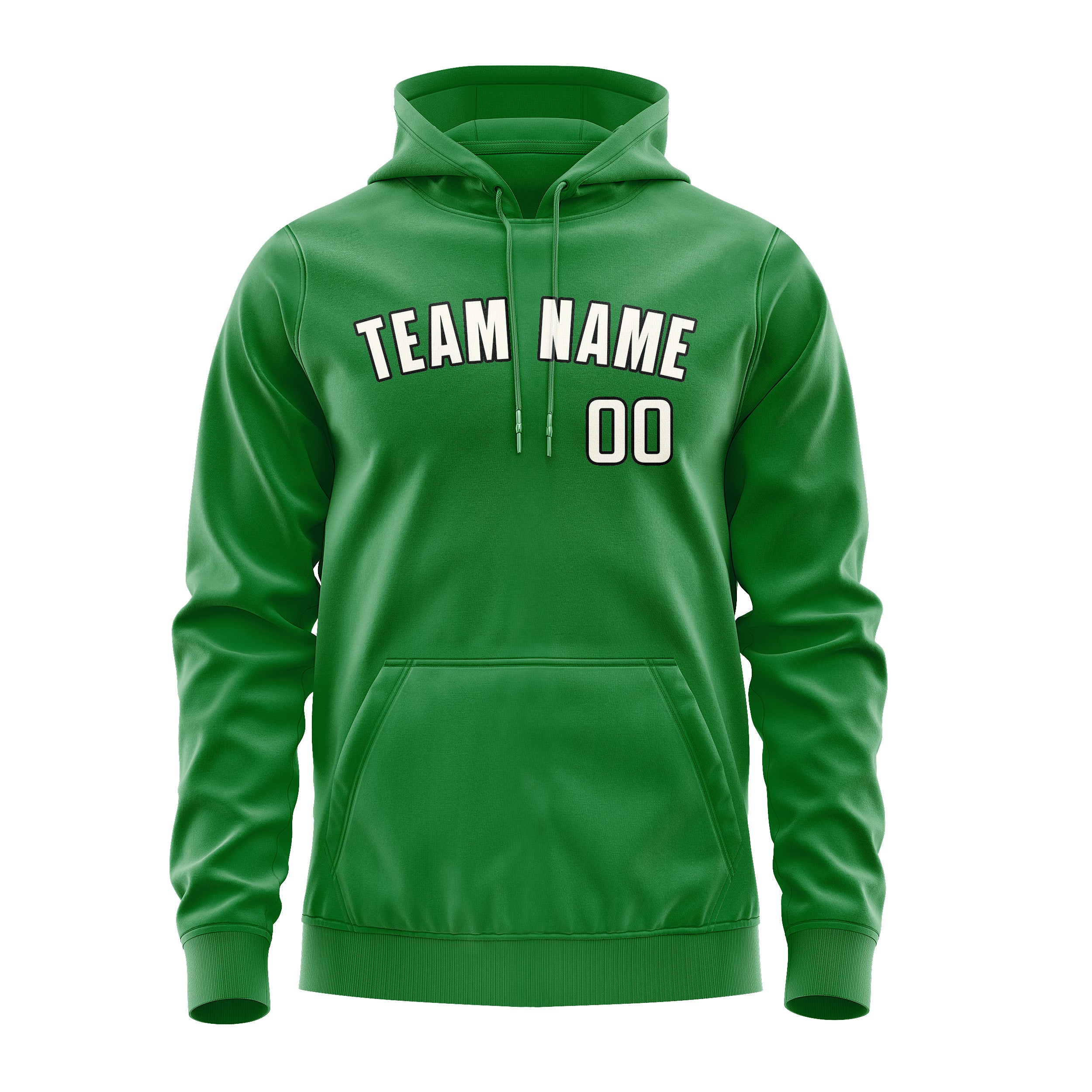 Custom Emerald Green Cream Hoodie