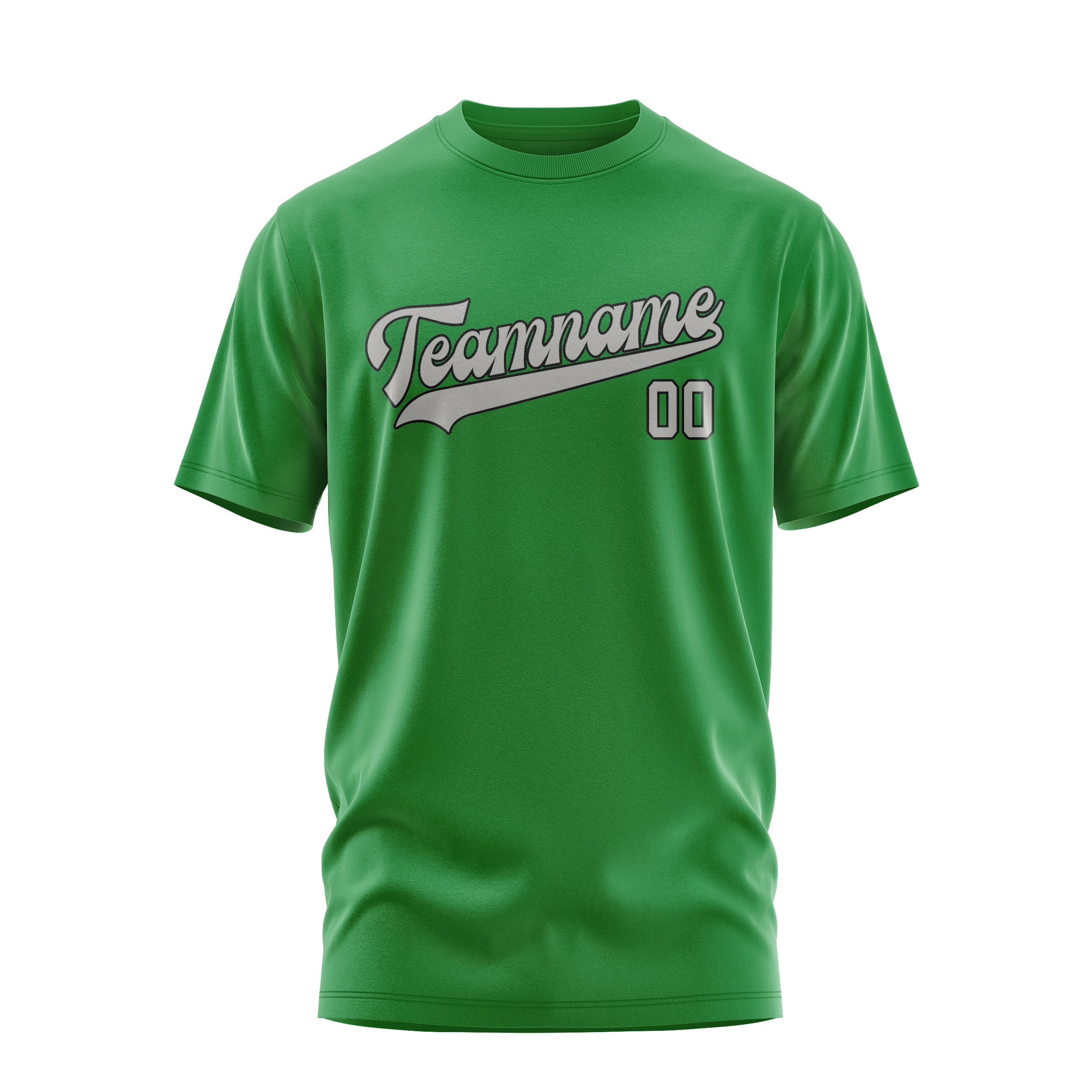 Custom Emerald Green Gray T-Shirt
