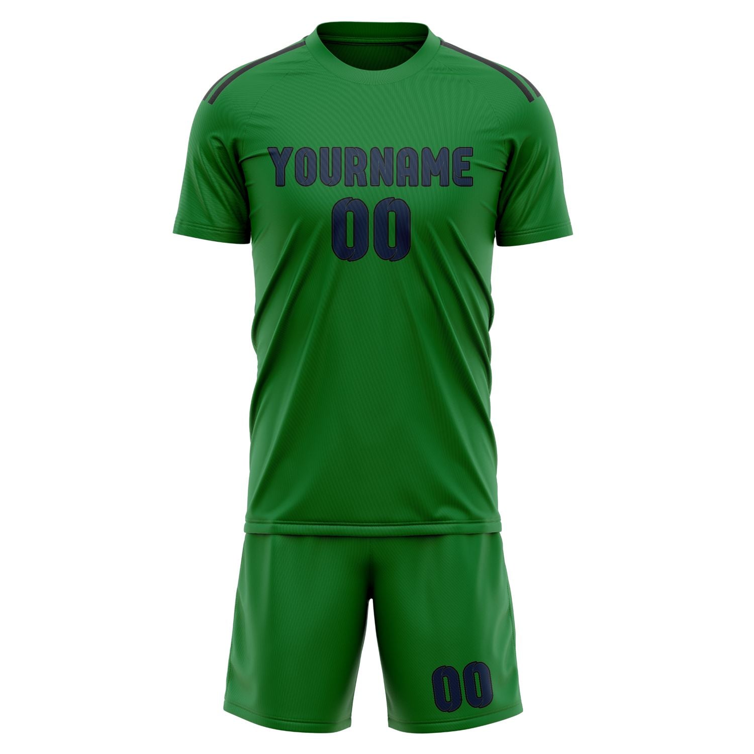 Custom Emerald Green Blue Soccer Set