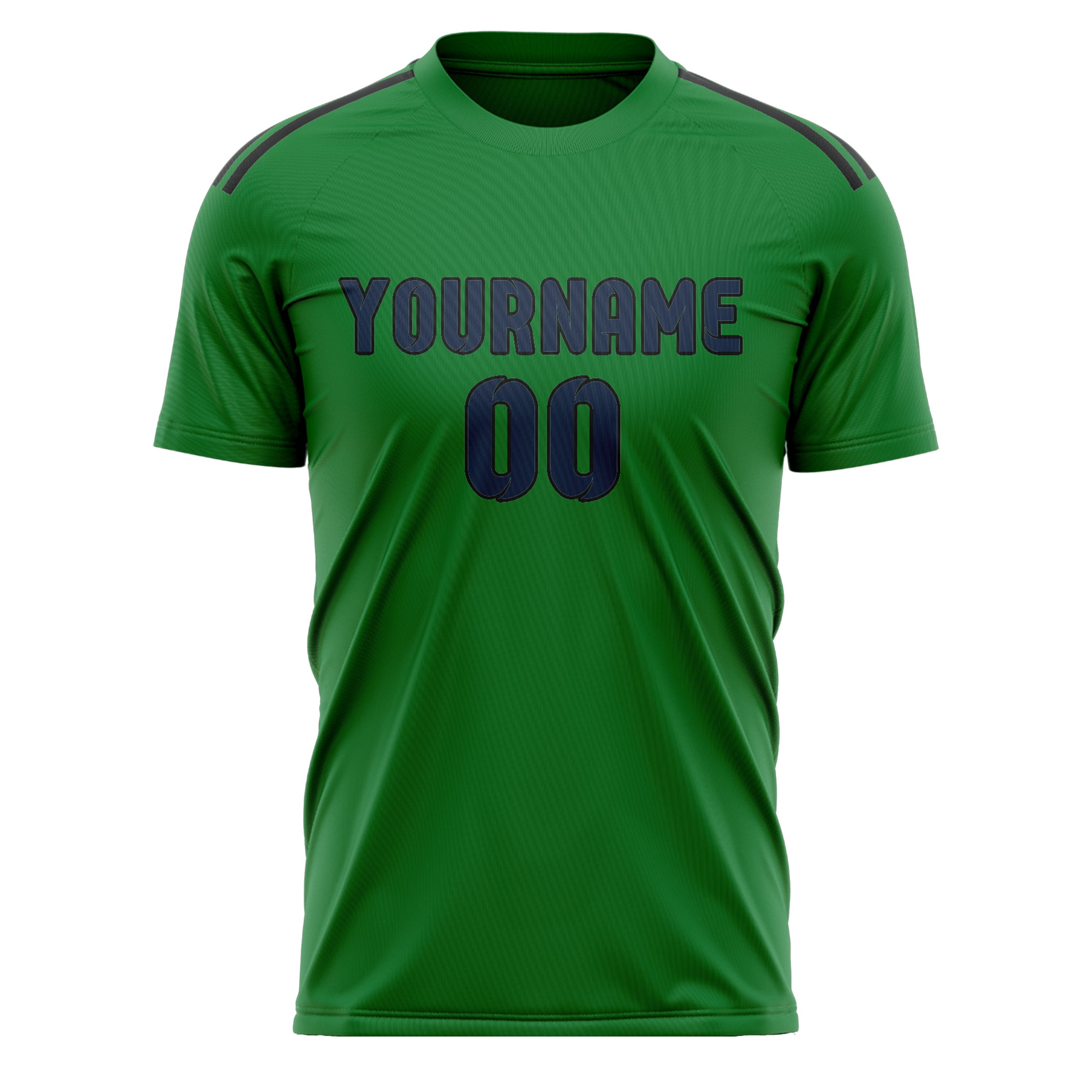 Custom Emerald Green Blue Soccer Jersey