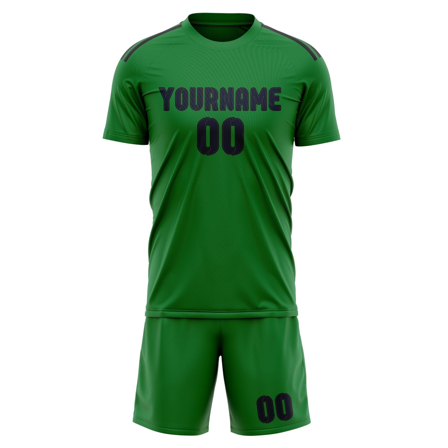Custom Emerald Green Navy Soccer Set