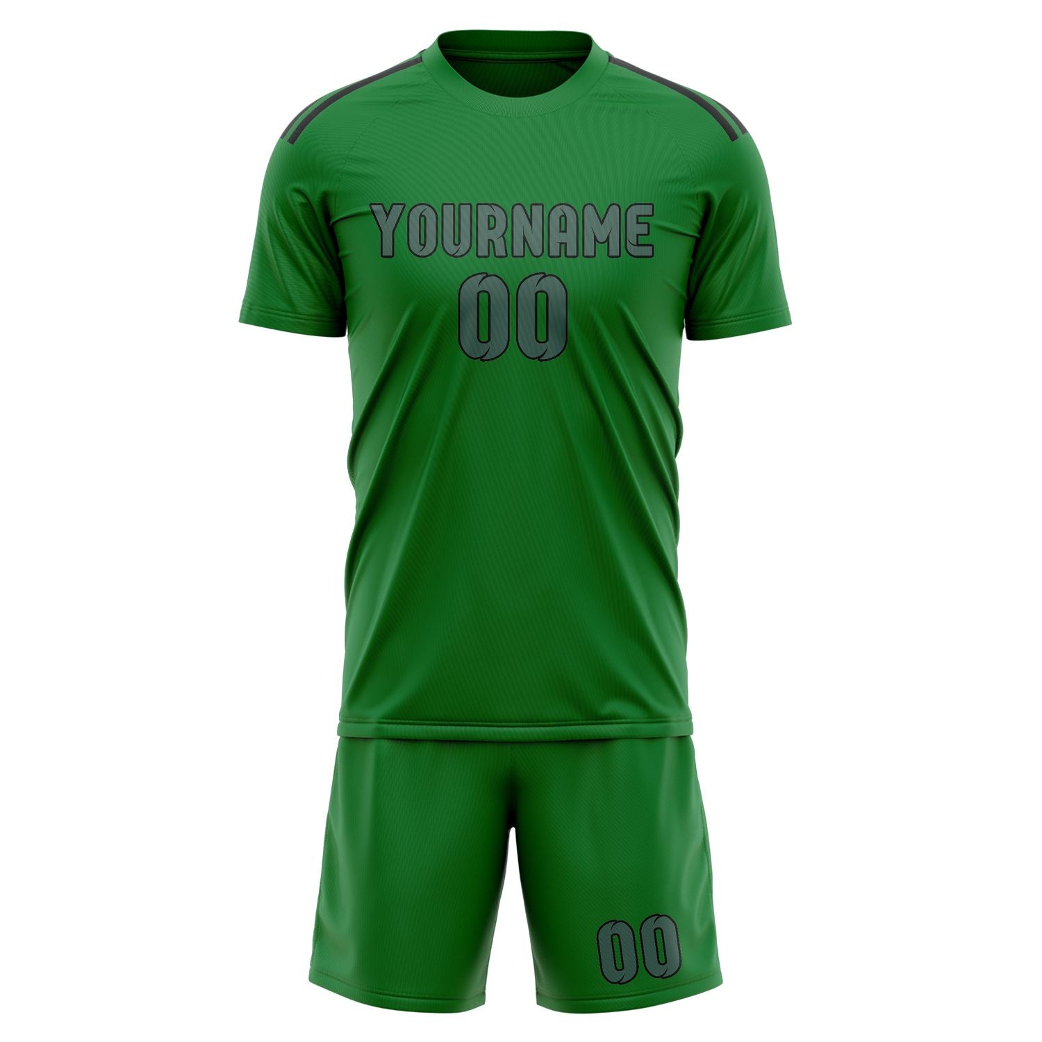 Custom Emerald Green Blue Green Soccer Set