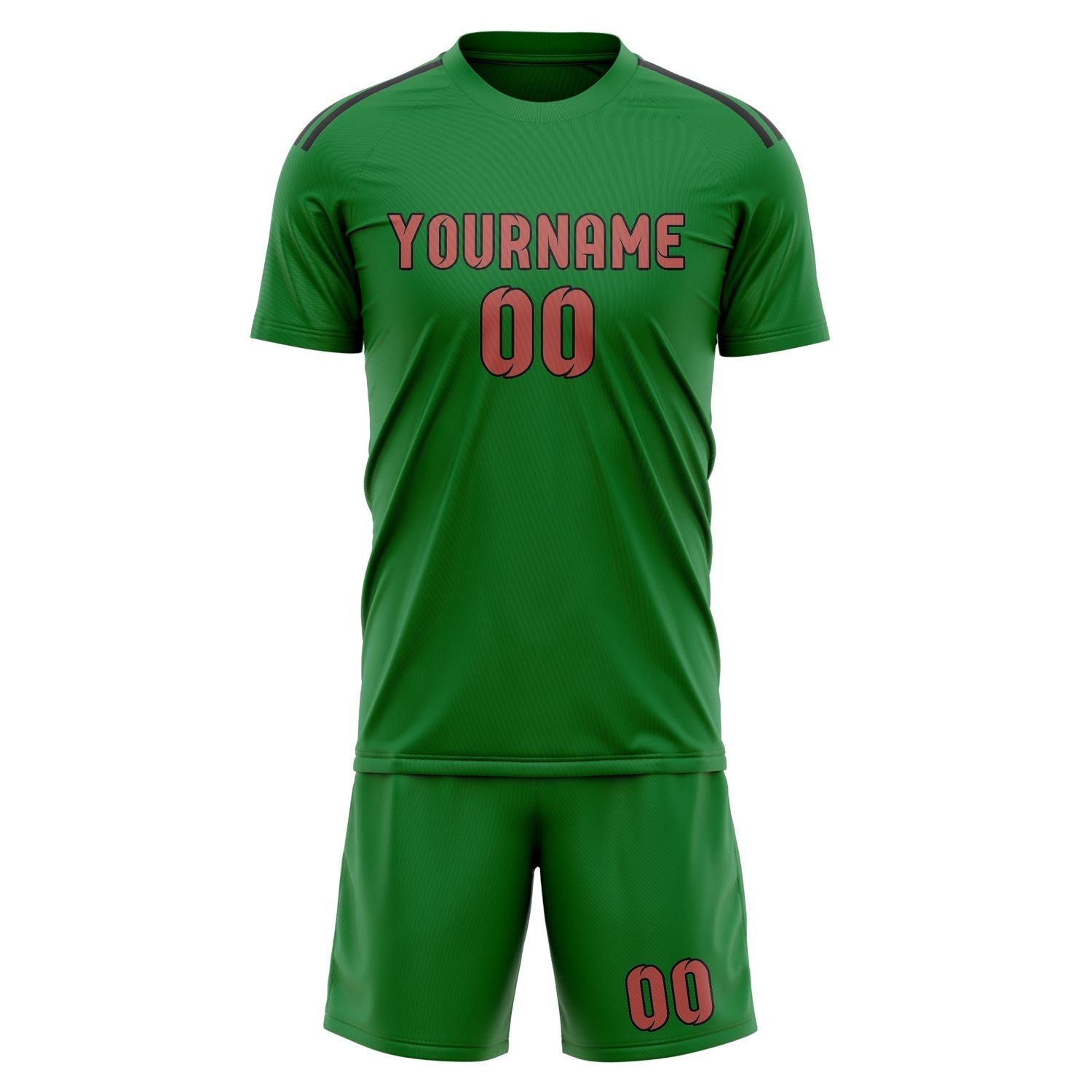 Custom Emerald Green Copper Rose Soccer Set