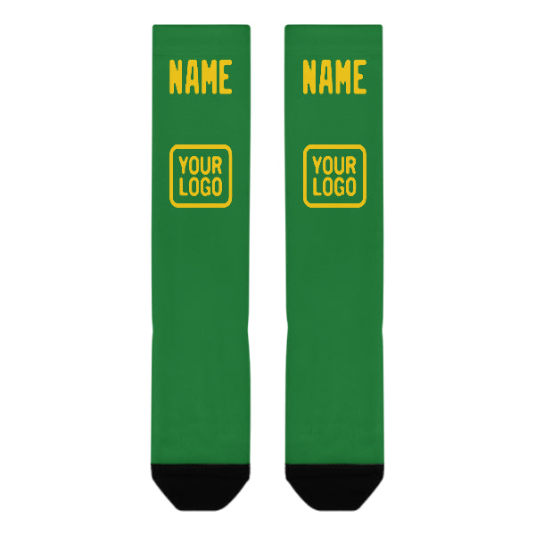 Custom Emerald Green Gold Knee-High Sock