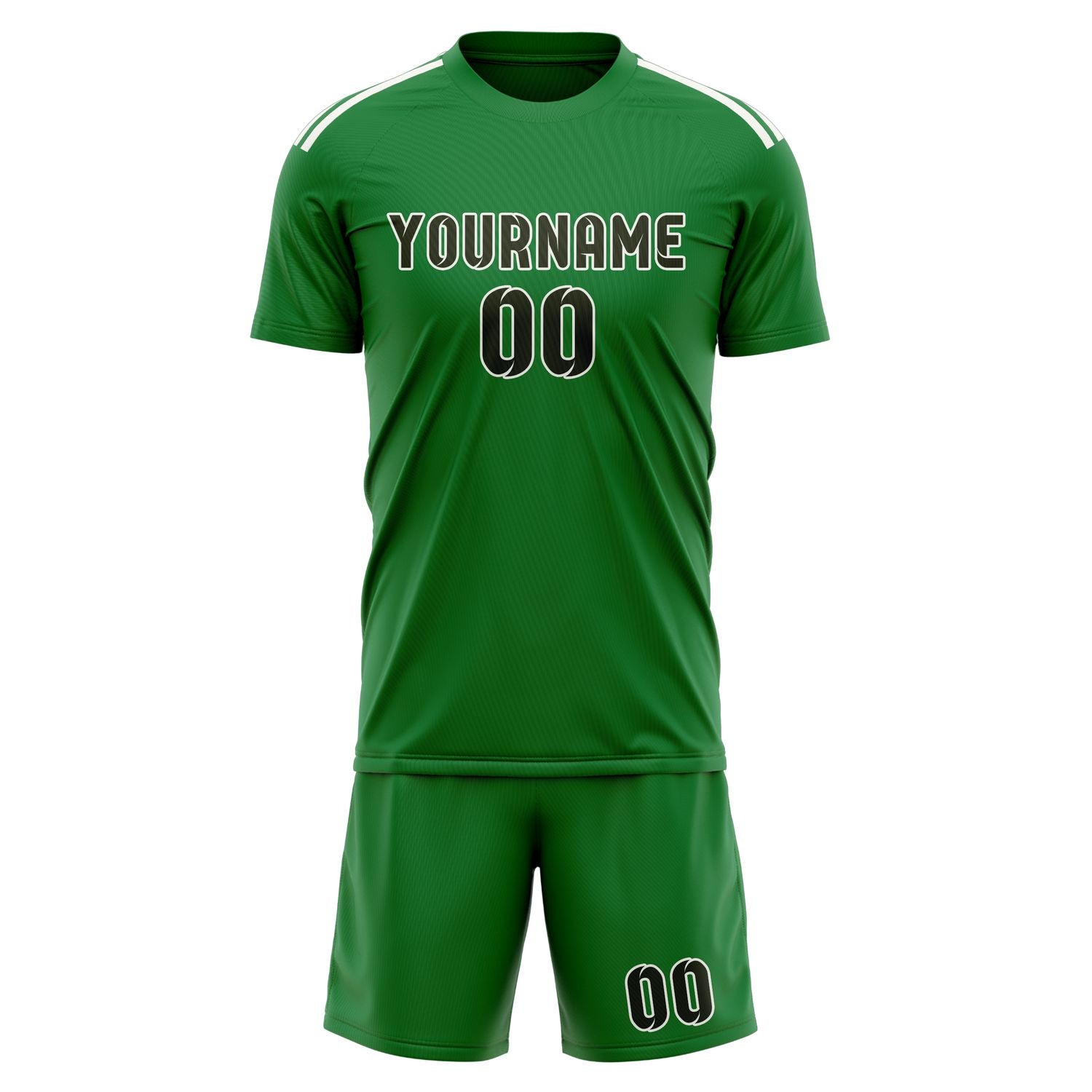 Custom Emerald Green Olive Soccer Set