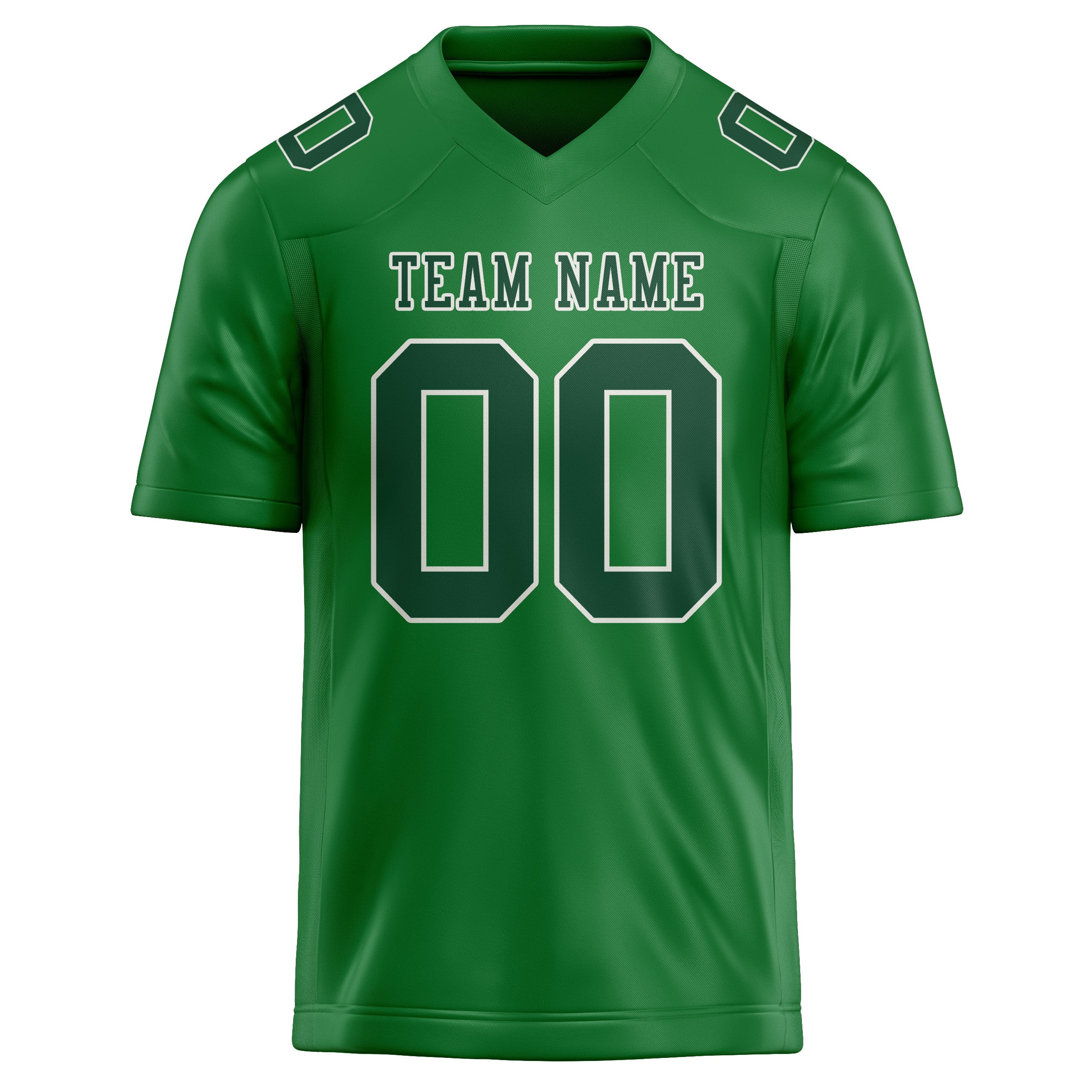 Custom Emerald Green Green Football Jersey