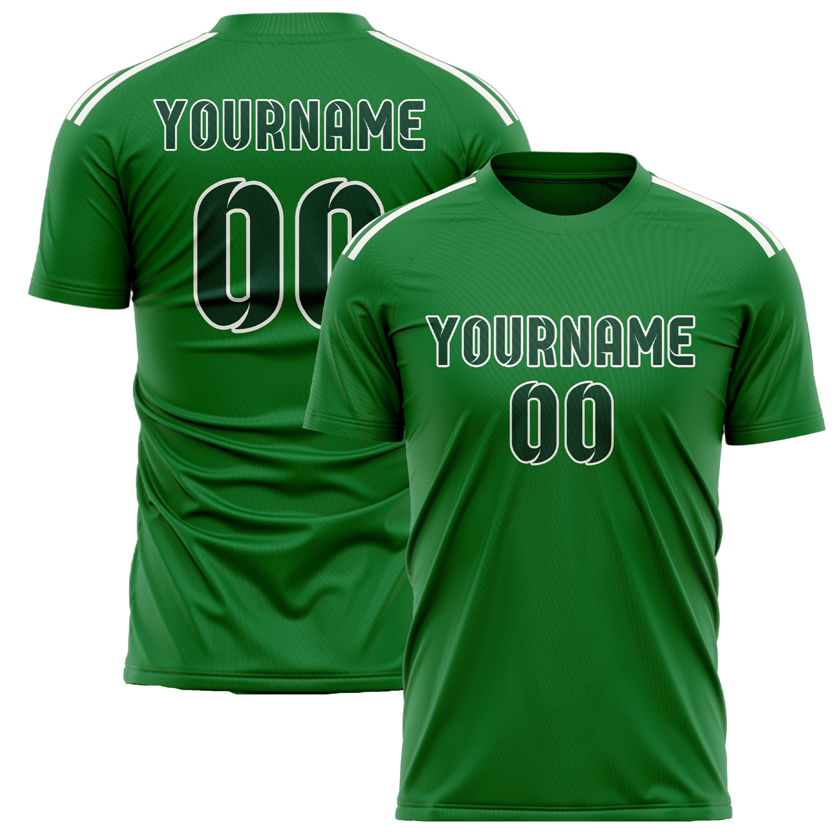 Custom Emerald Green Green Soccer Jersey