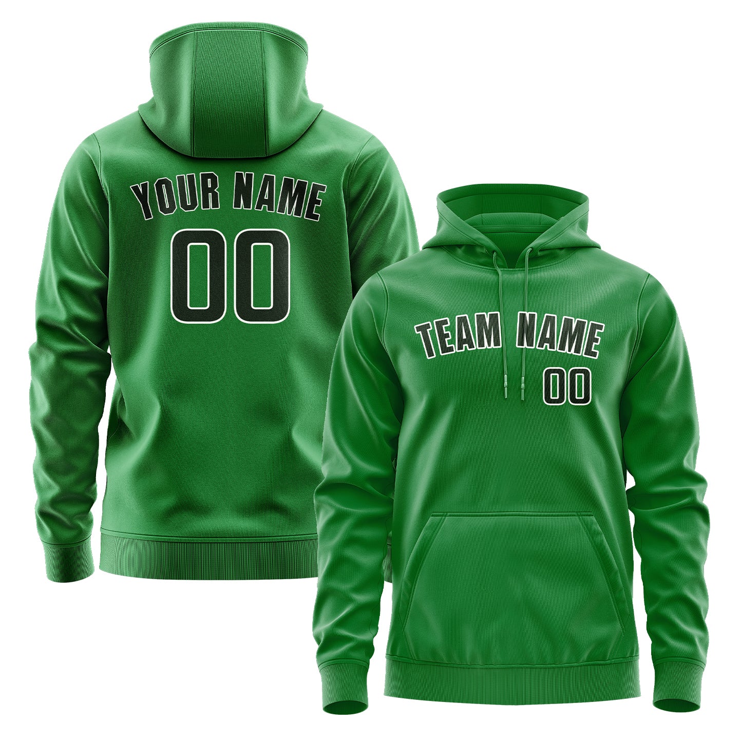 Custom Emerald Green Dark Green Hoodie