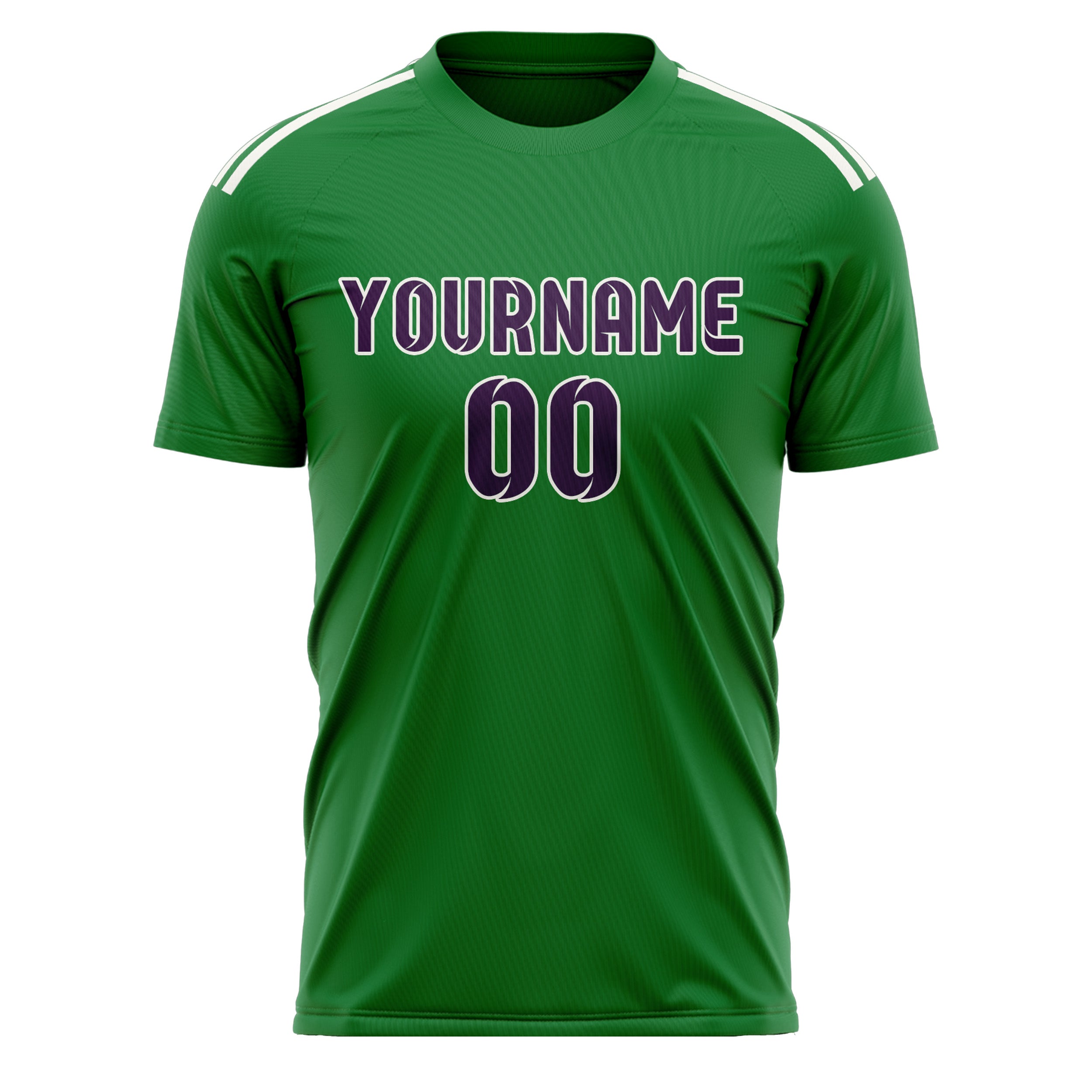 Custom Emerald Green Purple Soccer Jersey