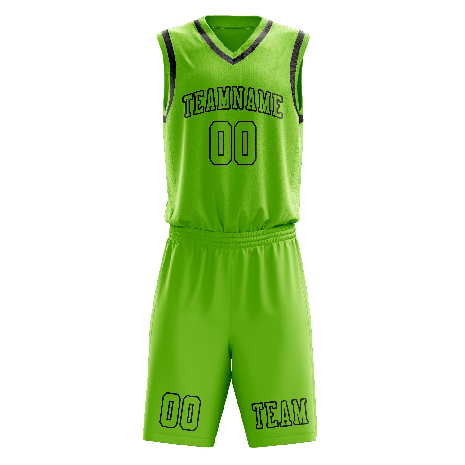 Custom Emerald Green Emerald Green Basketball Set
