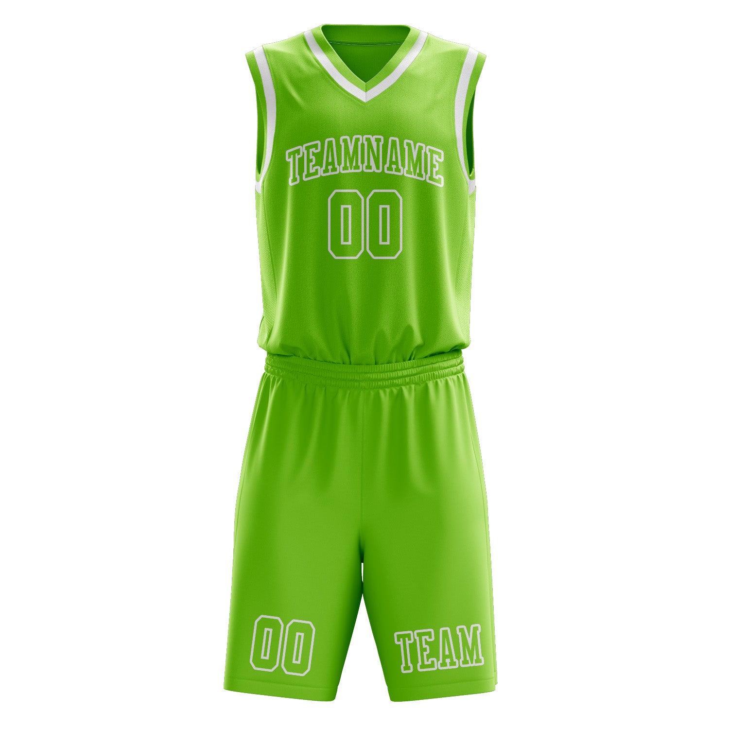 Custom Emerald Green Emerald Green Basketball Set