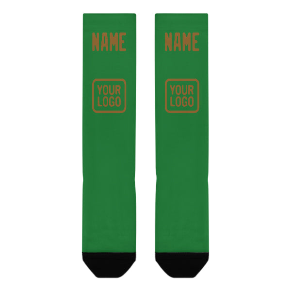 Custom Emerald Green Khaki Knee-High Sock