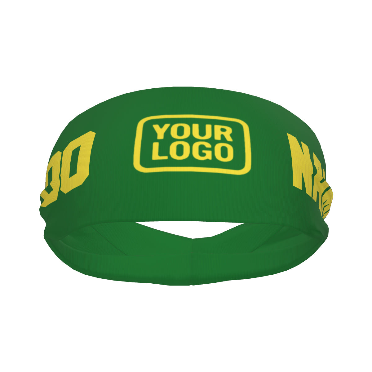 Custom Emerald Green Light Yellow Sports headband