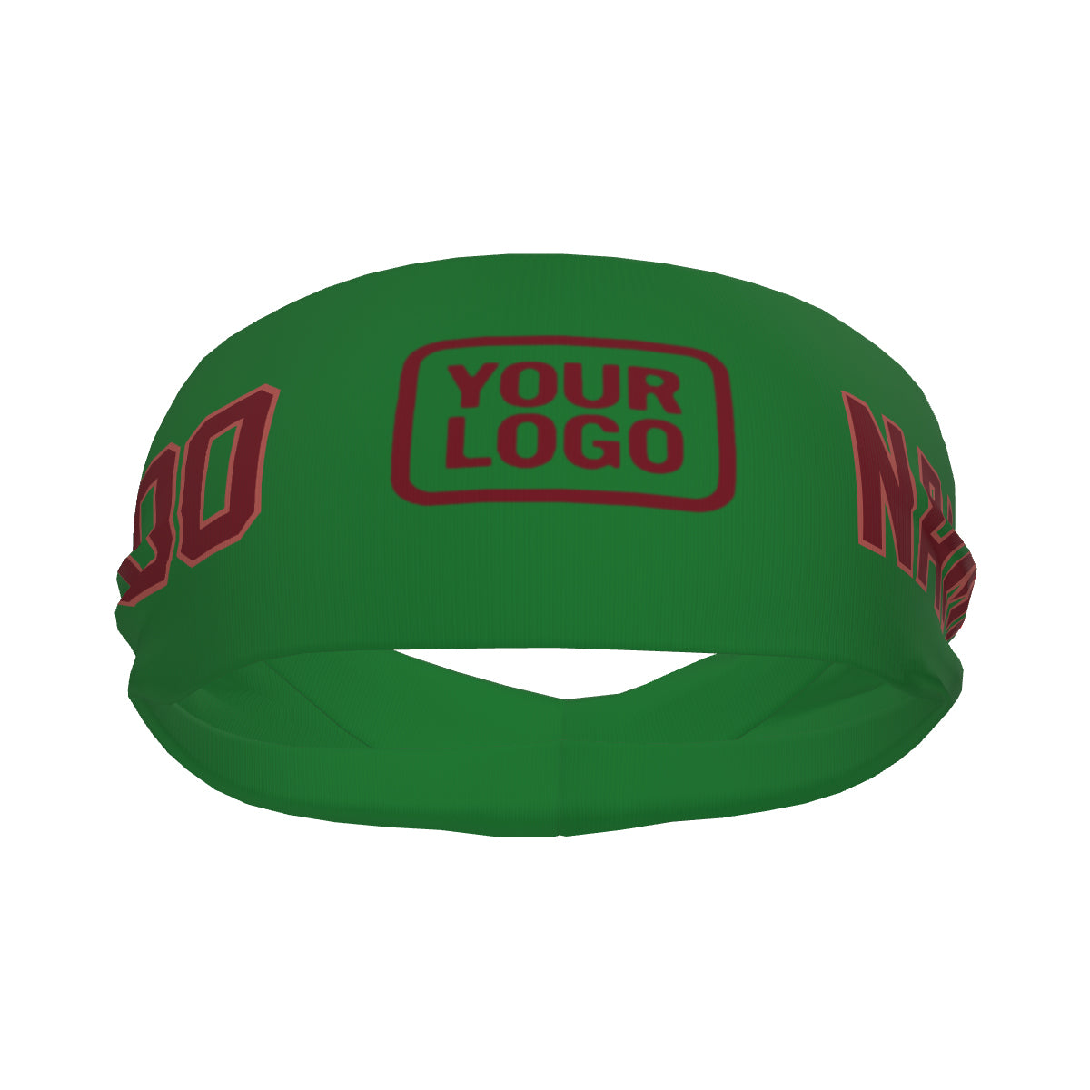 Custom Emerald Green Crimson Red Sports headband