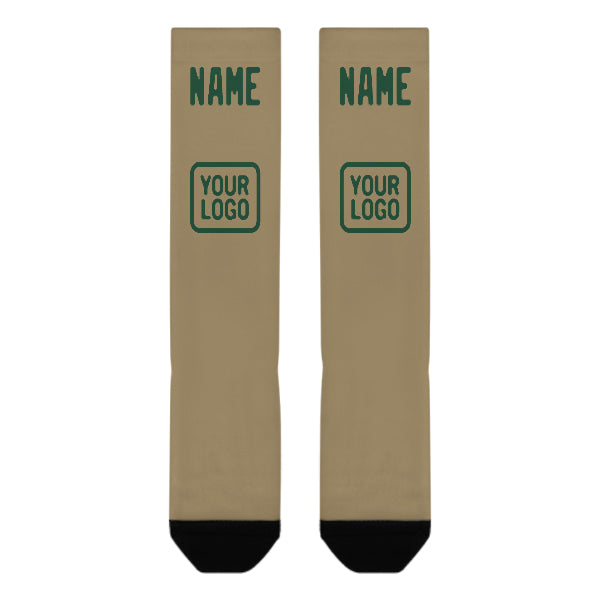 Custom Light Khaki Green Knee-High Sock